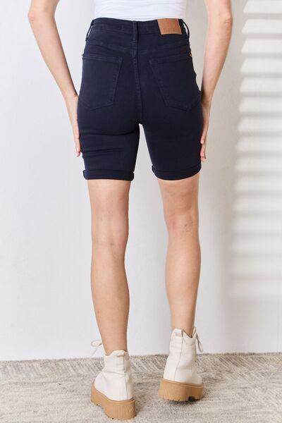 Judy Blue Full Size High Waist Tummy Control Bermuda Shorts For Women