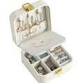 pu leather candy-colored mirror jewelry box