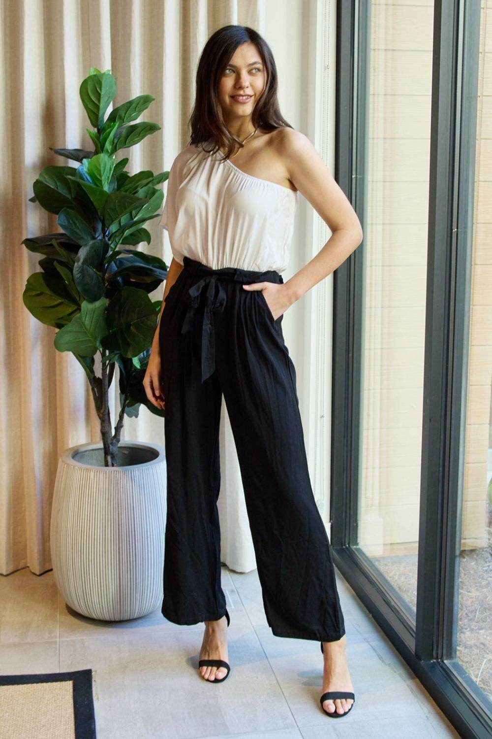 Dress Day Marvelous in Manhattan One-Shoulder Jumpsuit