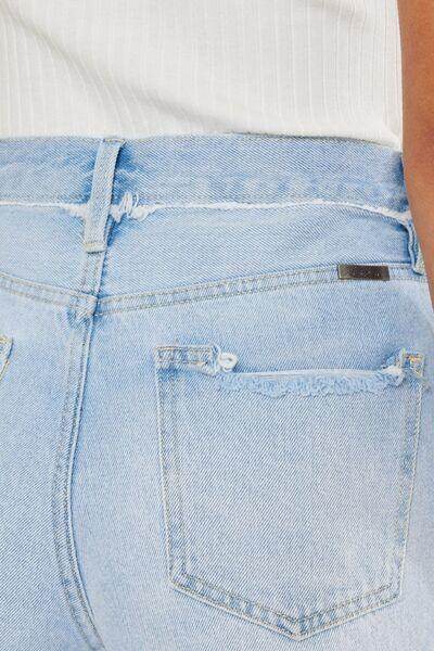 Kancan Distressed Button Fly Denim Shorts for Women