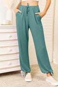 Basic Bae Full Size Soft Rayon Drawstring Pants with Pockets
