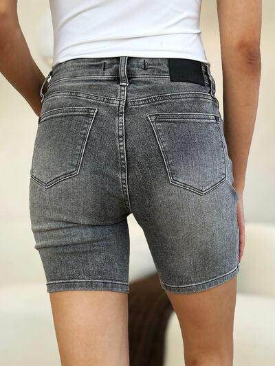 Judy Blue Full Size High Waist Washed Denim Shorts for Women