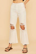 Annie Wear Distressed Raw Hem Jeans for Casual Style