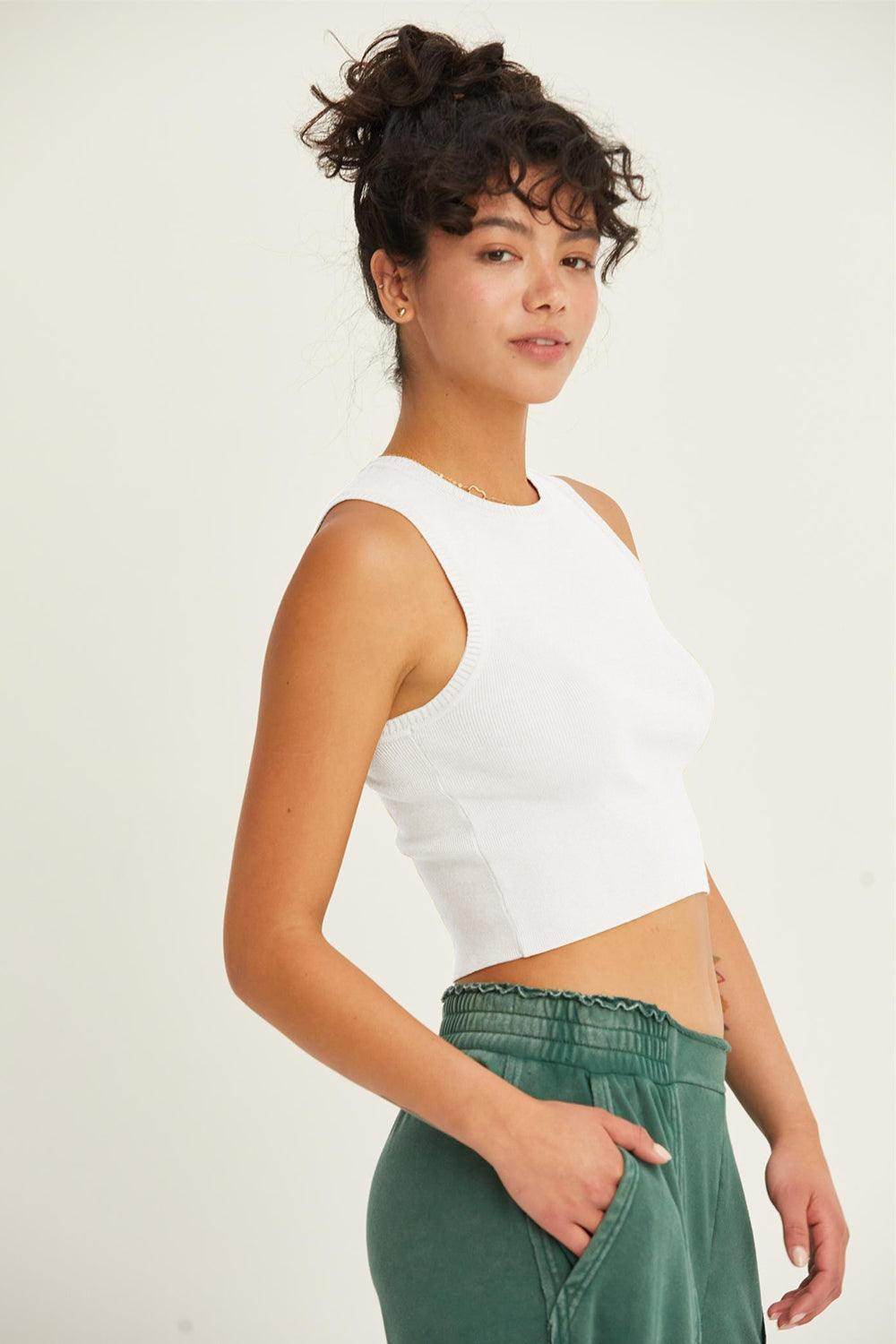 HYFVE Ribbed Knit Cropped Tank Top for Casual Style