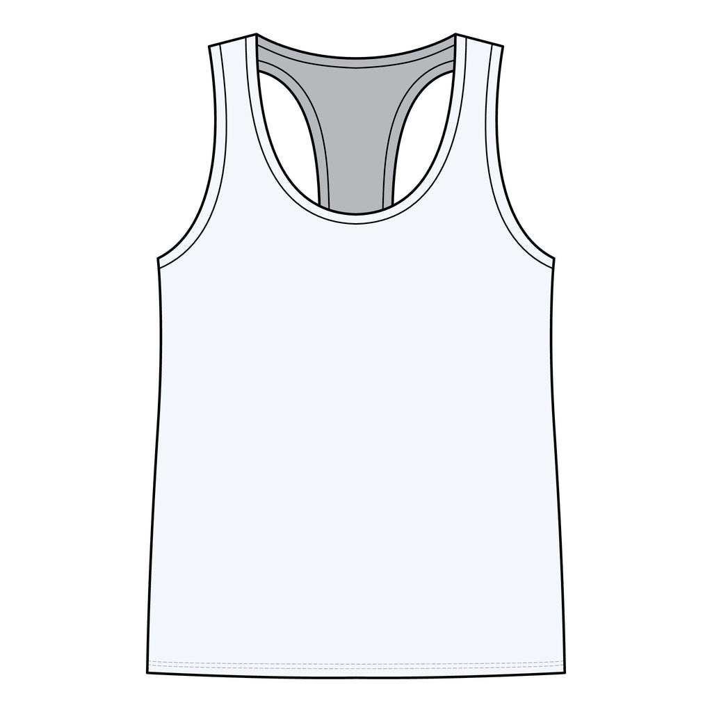 Gold Headphones Graphic Racerback Tank — Women's Music Lover Tank Top