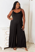 Double Take Full Size Soft Rayon Spaghetti Strap Jumpsuit