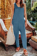 Double Take Full Size Sleeveless Straight Jumpsuit for Women