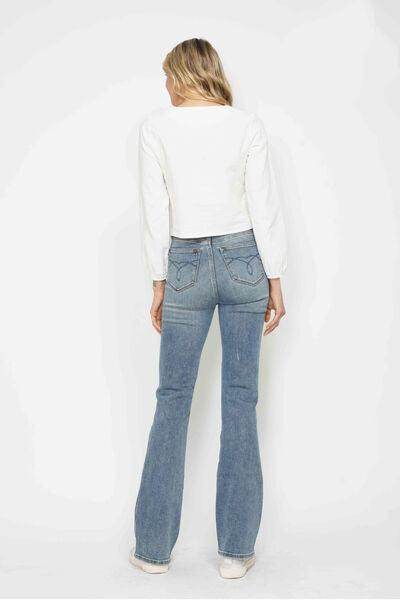 Judy Blue Full Size Tummy Control Back Embroidered Bootcut Jeans Plus Size