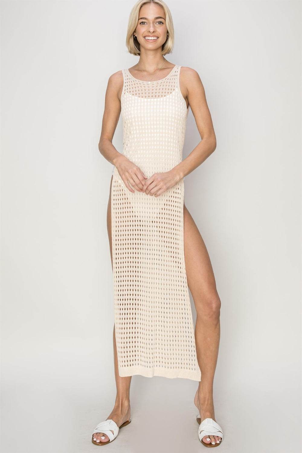 HYFVE Crochet Backless Cover Up Dress For Women