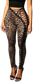 Leggings for Women Self-Tie Pants Hollow Out Pants Club Outfits