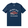 Hawaiian Tee For Men I'm Classic Tee Crew Neck 100% Cotton - NAVY BLUE By Shawn