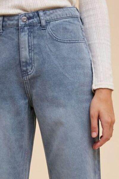 Annie Wear Distressed Raw Hem Jeans for Casual Style