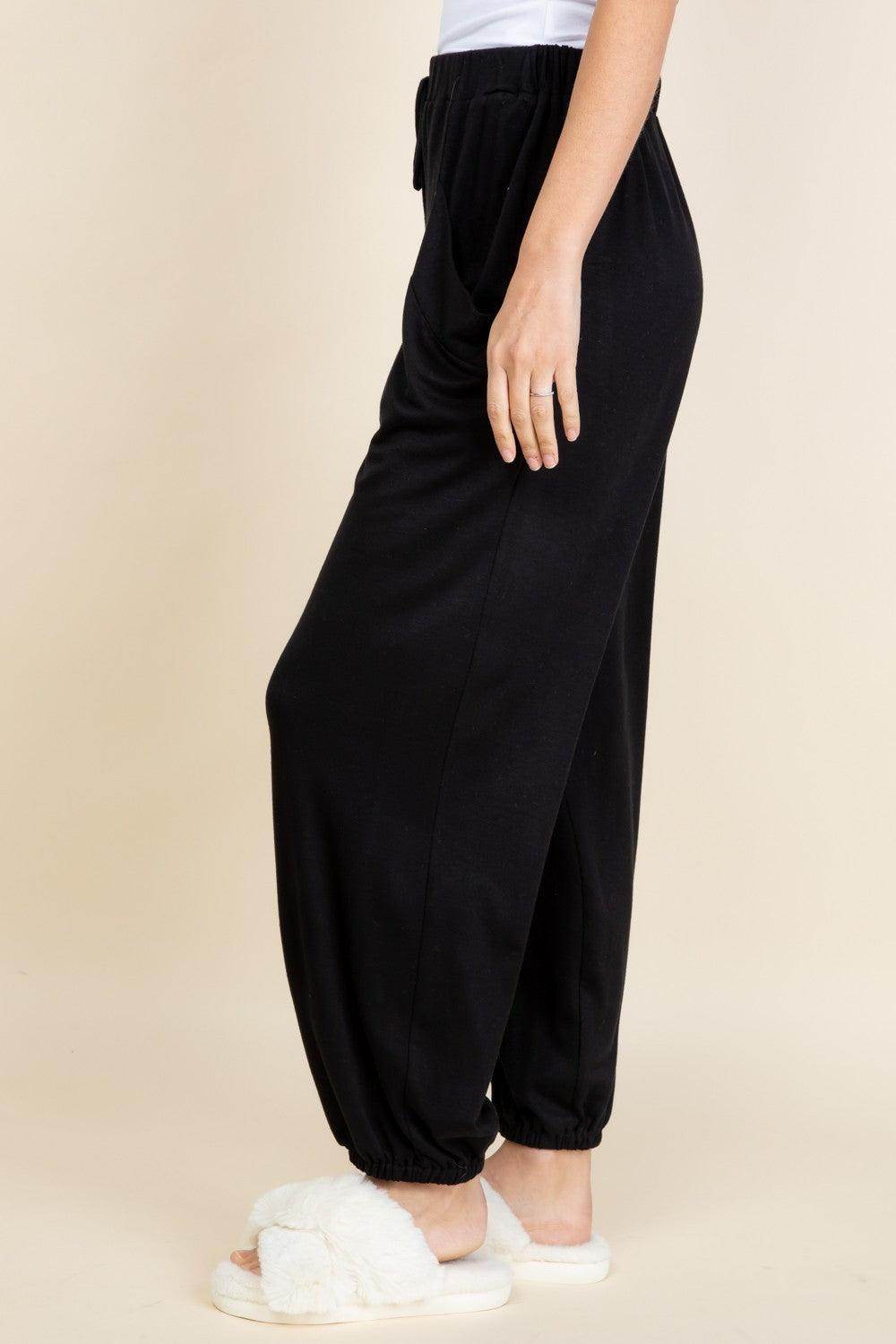 Super Lady Full Size Drawstring Elastic Waist Joggers