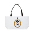 Singing Lady Weekender Tote Bag — "Lifted by the Lord" Afro Woman Canvas Travel Tote