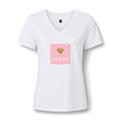 Women's V-Neck Tee —  Pressure Creates Diamonds Design