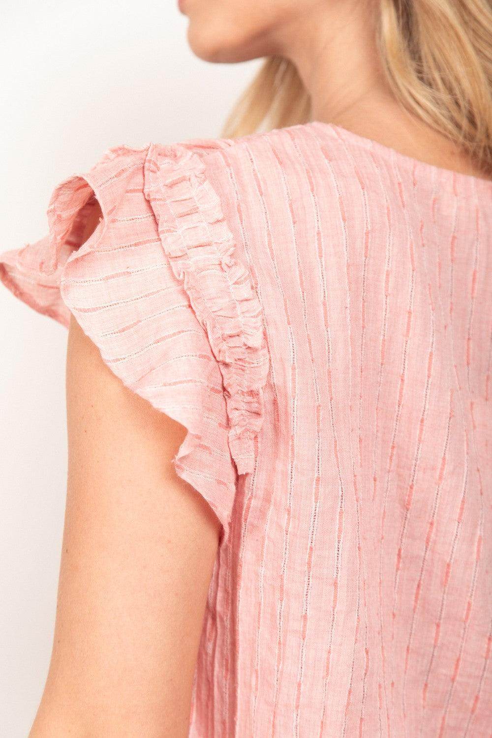 VERY J Ruffle Cap Sleeve Top & Shorts Set for Summer Chic