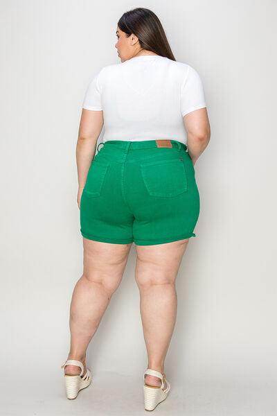 Judy Blue Full Size Tummy Control Denim Shorts for Women