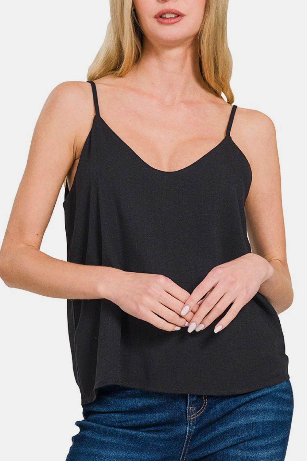 Zenana Two Layered Spaghetti Strap Cami for Women