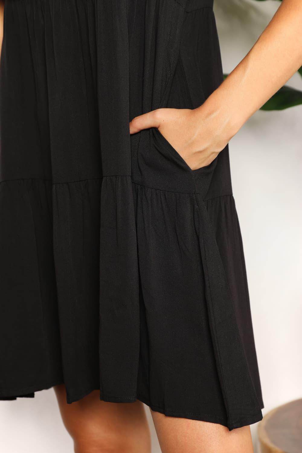 Mandy V-Neck Flounce Sleeve Tiered Dress for All Occasions