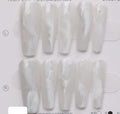 Snowflake White Coffin Acrylic Nails