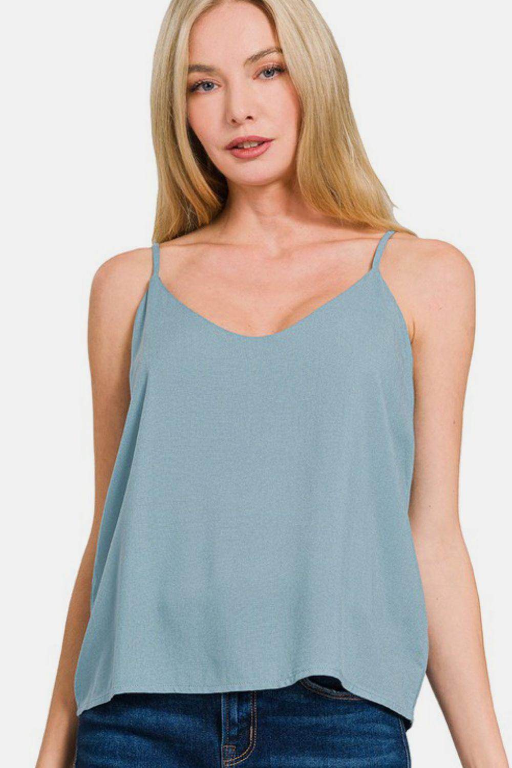 Zenana Two Layered Spaghetti Strap Cami for Women