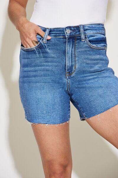 Judy Blue Full Size High Waist Slim Denim Shorts for Women