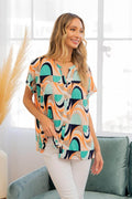 Sew In Love Wrinkle-Free Geometric Short Sleeve Shirt for Men