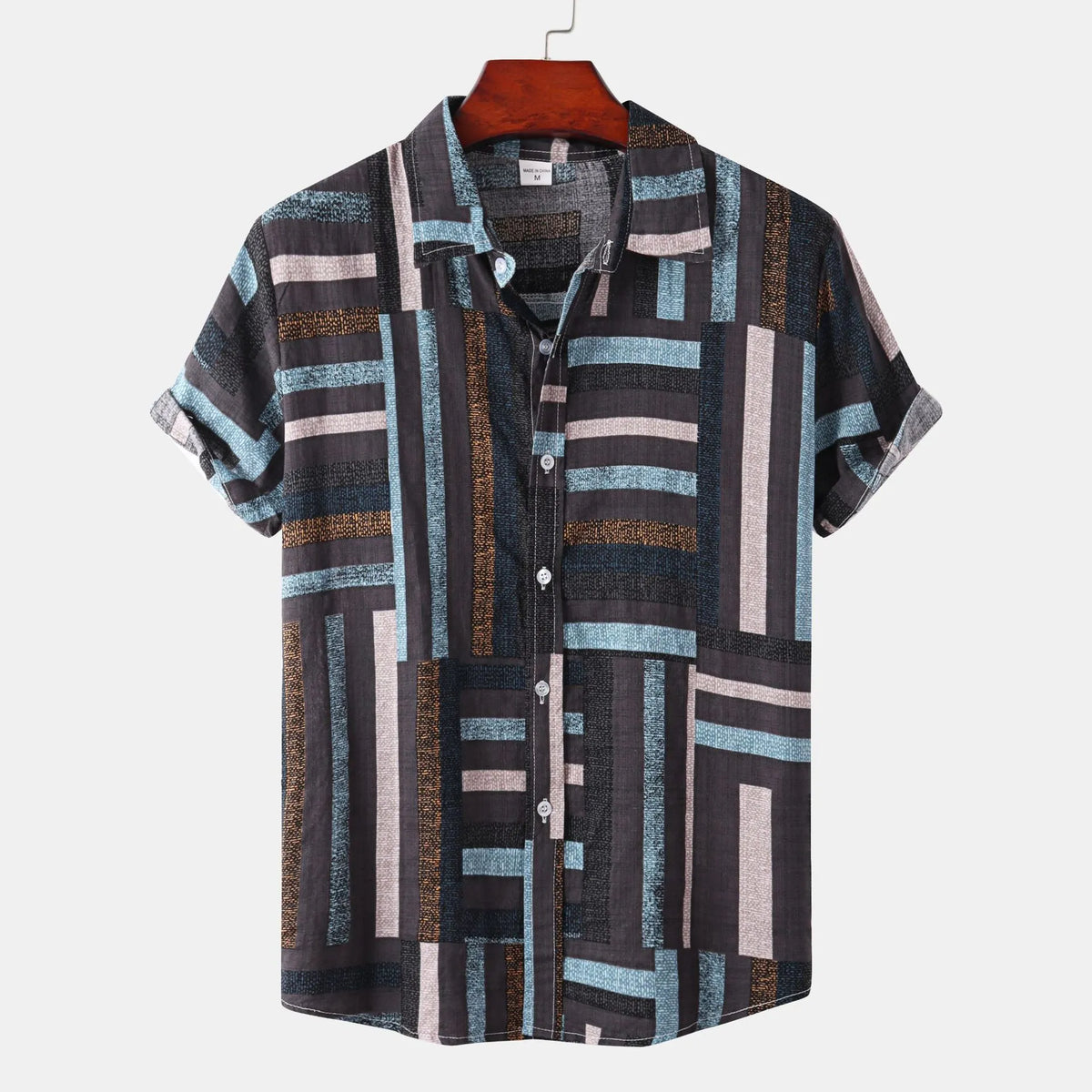 Short Sleeve Button-Down Casual Shirt