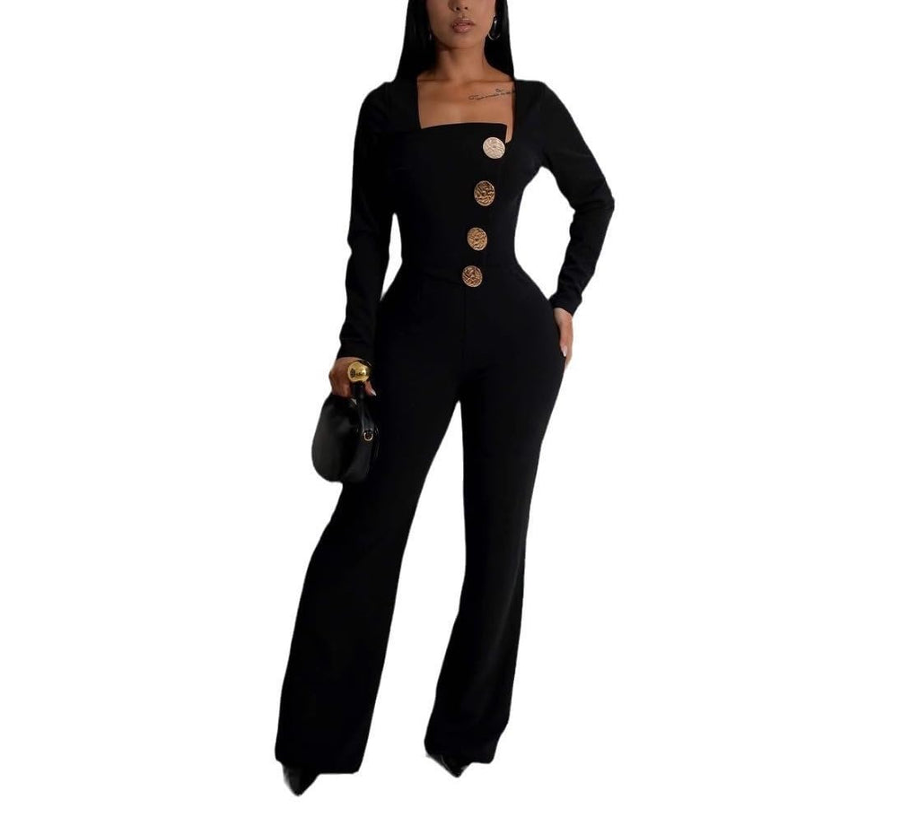 Elegant Jumpsuit for Women Dressy Sexy Plus Size Wide Leg Pant Suit One Piece Party Outfits