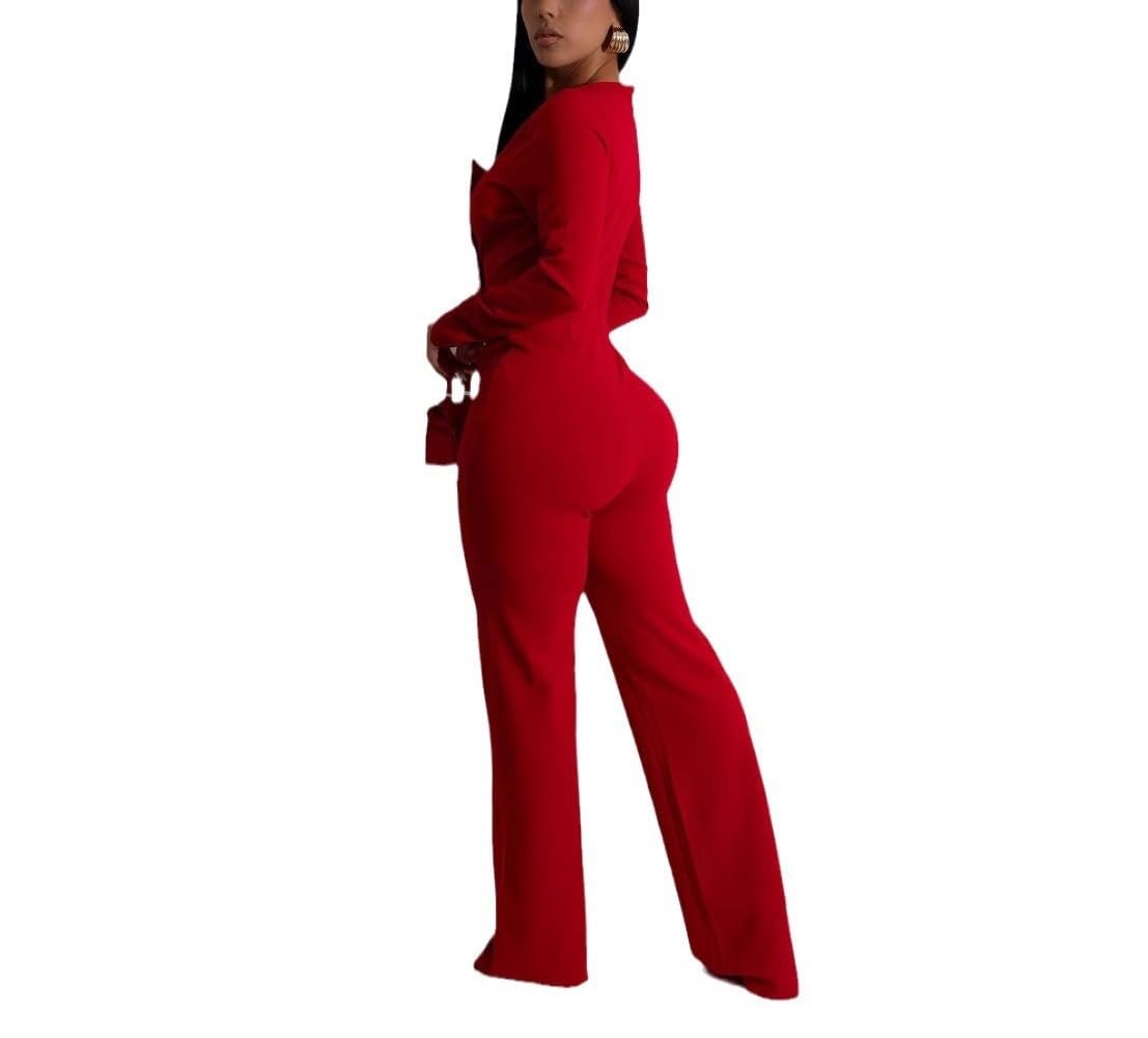 Elegant Jumpsuit for Women Dressy Sexy Plus Size Wide Leg Pant Suit One Piece Party Outfits