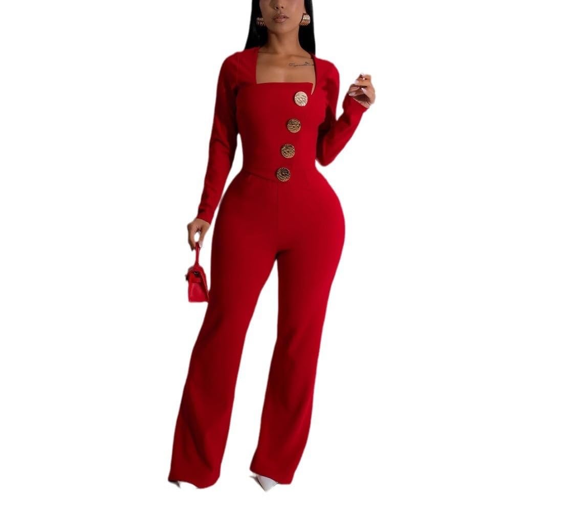 Elegant Jumpsuit for Women Dressy Sexy Plus Size Wide Leg Pant Suit One Piece Party Outfits