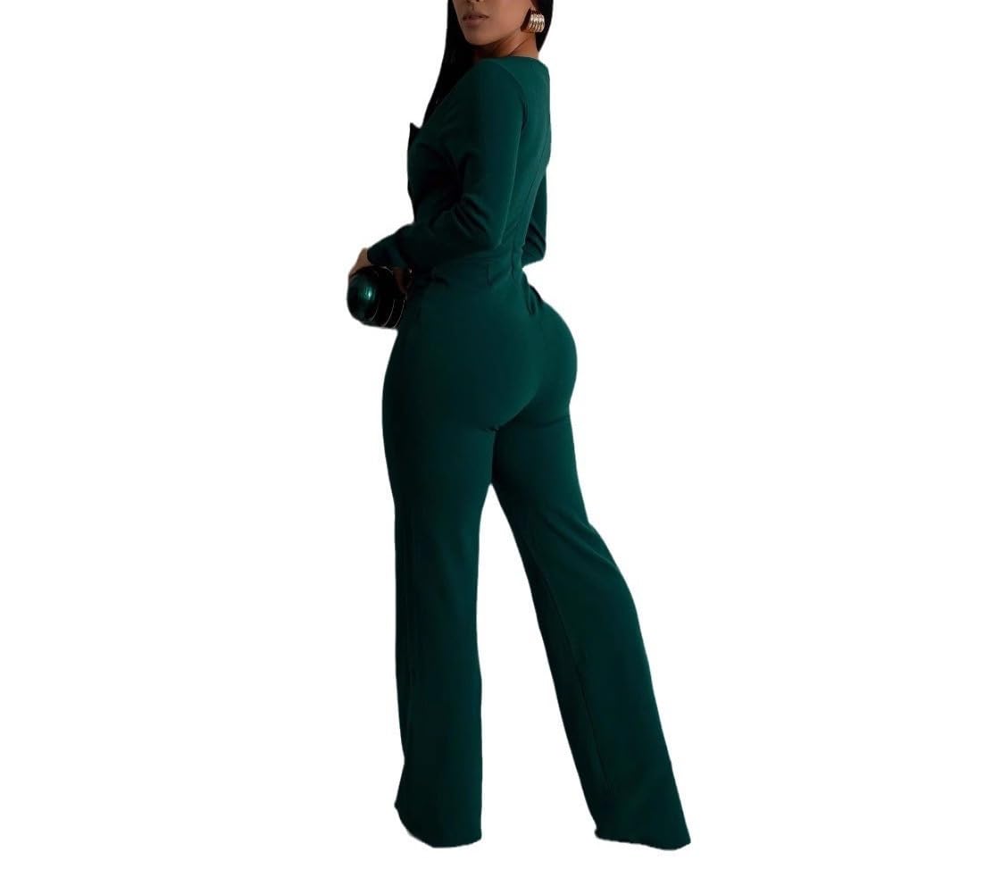 Elegant Jumpsuit for Women Dressy Sexy Plus Size Wide Leg Pant Suit One Piece Party Outfits