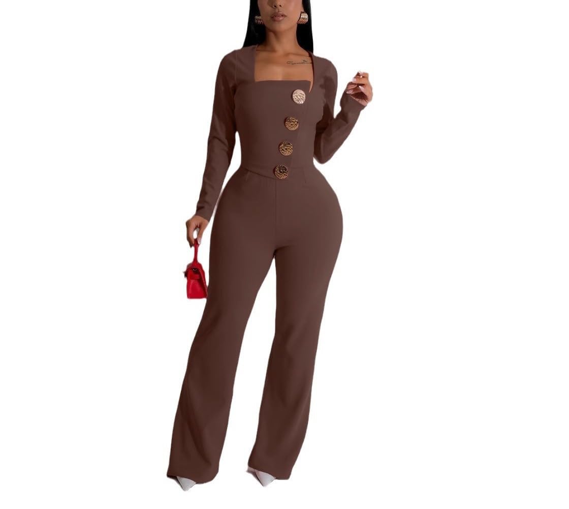 Elegant Jumpsuit for Women Dressy Sexy Plus Size Wide Leg Pant Suit One Piece Party Outfits