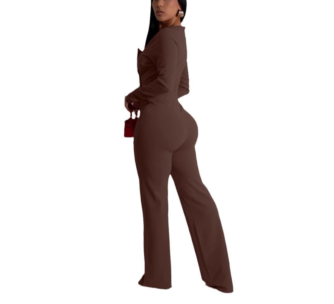 Elegant Jumpsuit for Women Dressy Sexy Plus Size Wide Leg Pant Suit One Piece Party Outfits