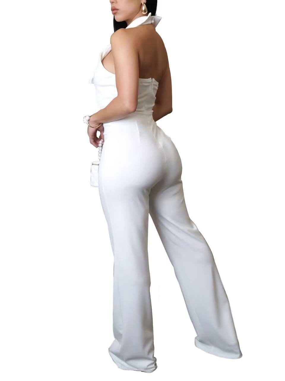Elegant Jumpsuit for Women Dressy Sexy Plus Size Wide Leg Pant Suit One Piece Party Outfits