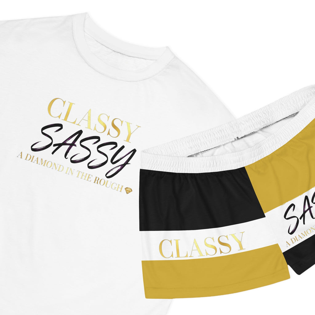 Women's Short Pajama Classy & Sassy Set (AOP)