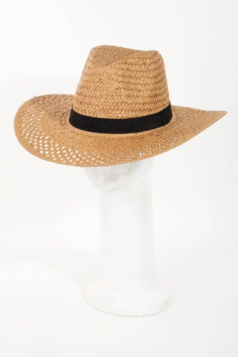Fame Basket Weave Straw Sun Hat for Stylish Sun Protection