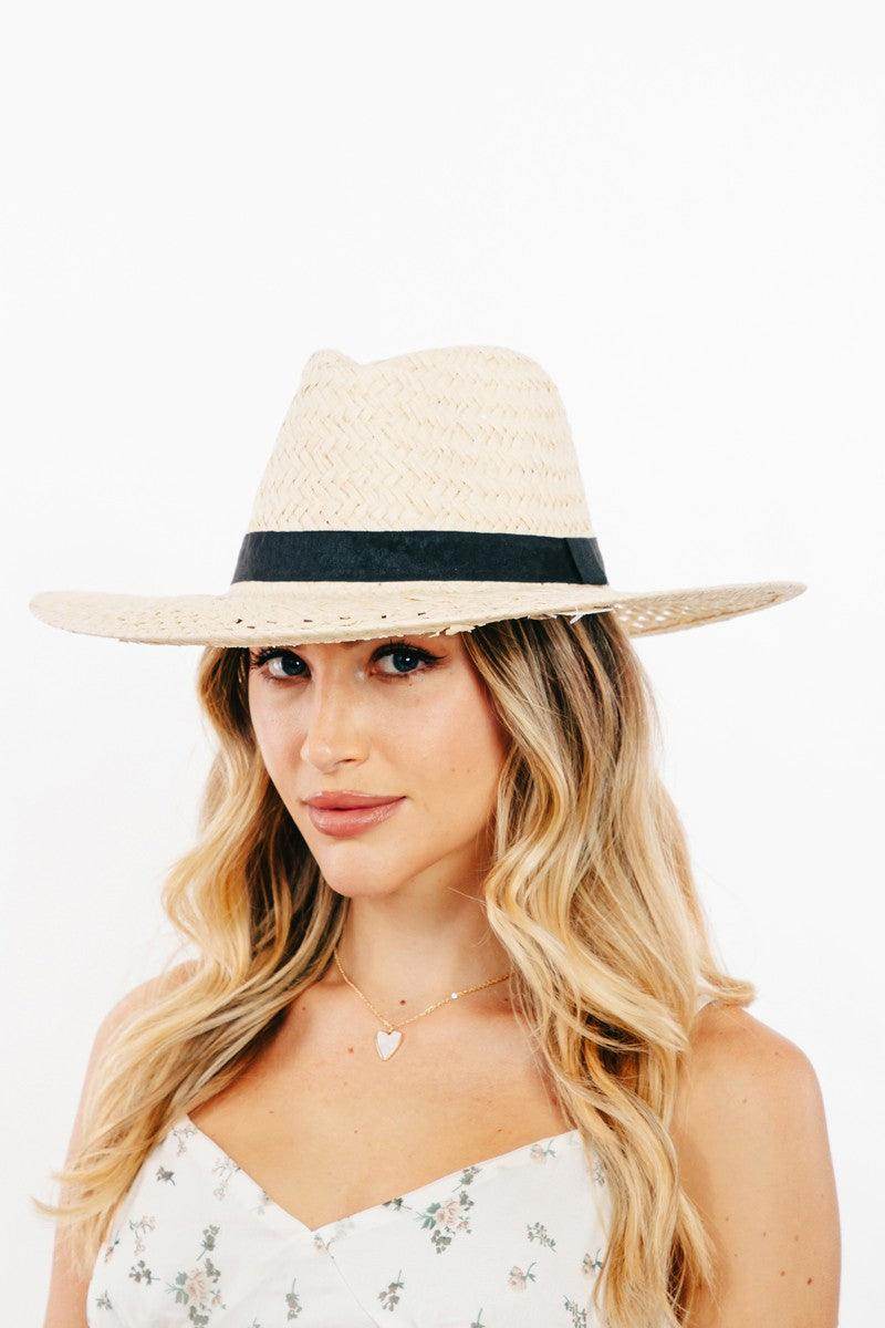 Fame Basket Weave Straw Sun Hat for Stylish Sun Protection