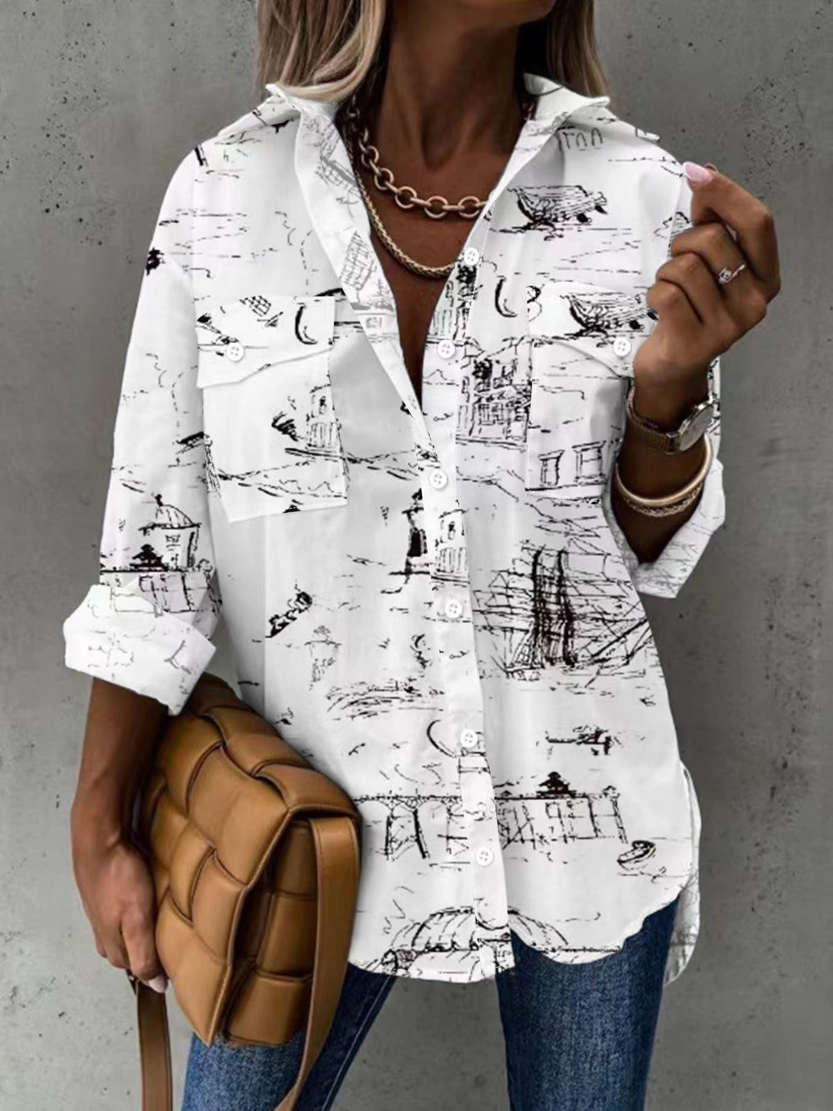 👚 Plus Size Women's Long Sleeve Two-Piece Casual Set
