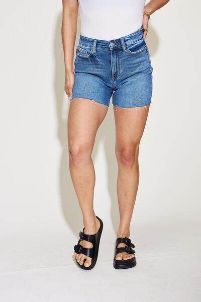 Judy Blue Full Size High Waist Slim Denim Shorts for Women