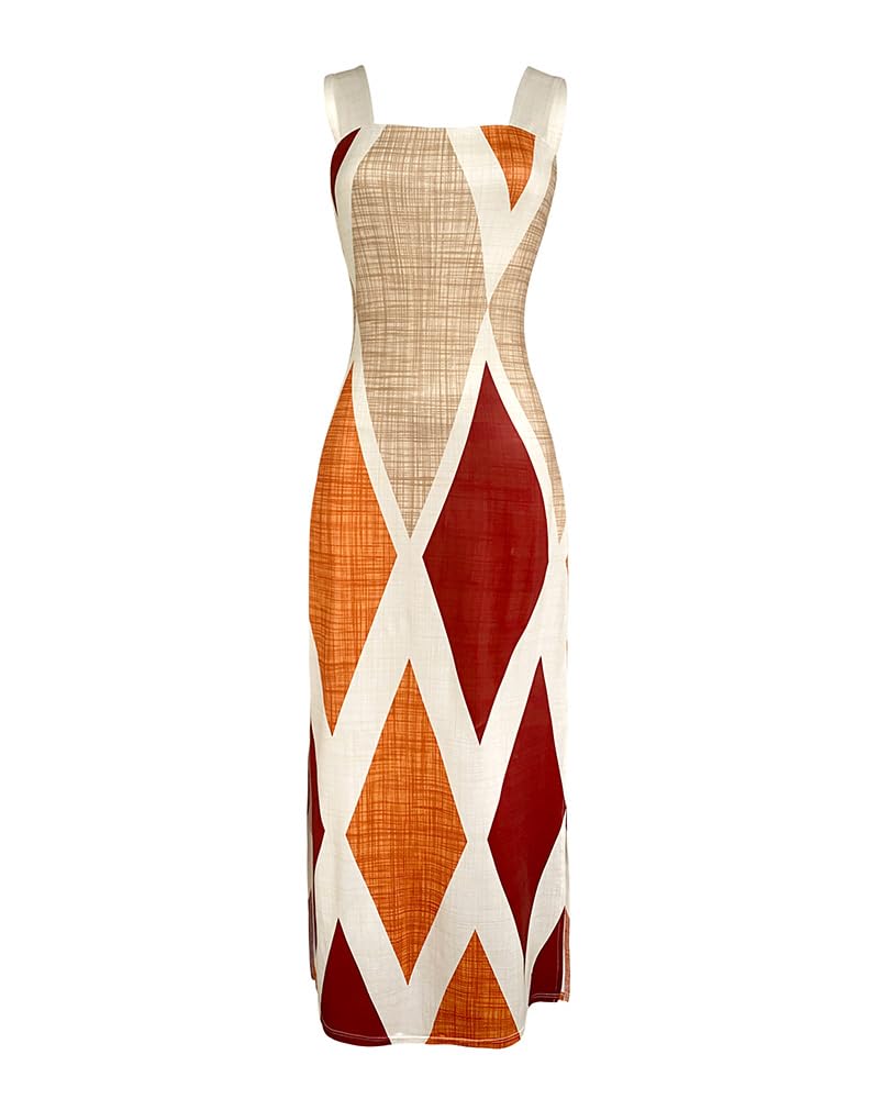 CHICME Maxi Dresses for Women Strap Square Boho Dress | Thick Strap Sundresses for Women, Split Summer Dress with Pockets, Travel, Vacation, Beach Dress Cruise 2026
