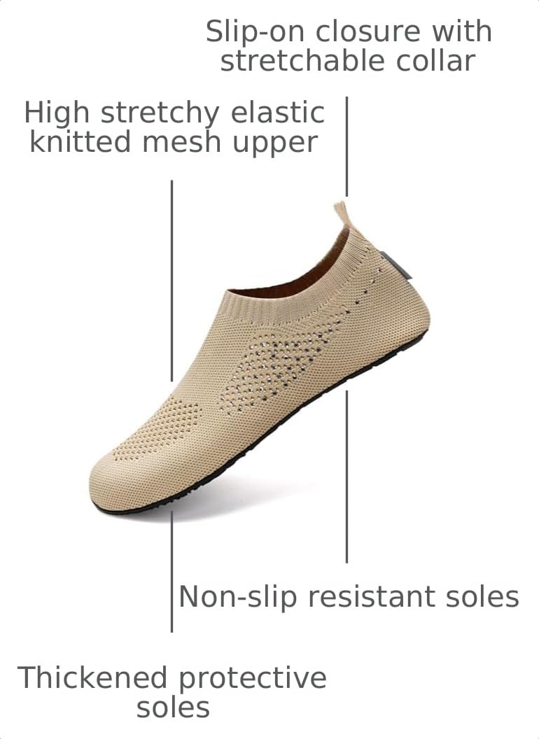 WateLves Womens Barefoot Water Shoes Travel House Slippers for Indoor and Outdoor Aqua Socks for Beach Swim Surf Yoga Dancing Camping Must Haves