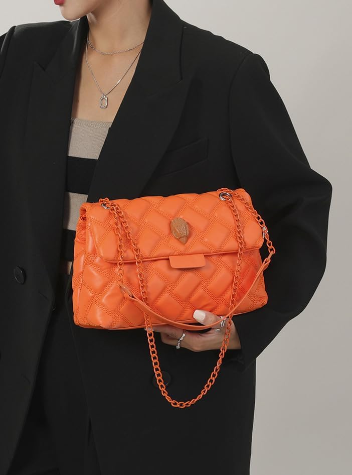 Women's Elegant Quilted Design Cute Shoulder Bag, Fashionable Shoulder Crossbody Chain Women's Bag for Women & Girls