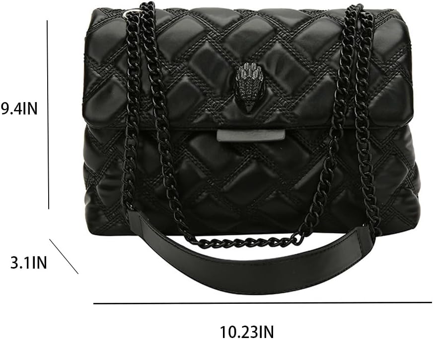 Women's Elegant Quilted Design Cute Shoulder Bag, Fashionable Shoulder Crossbody Chain Women's Bag for Women & Girls