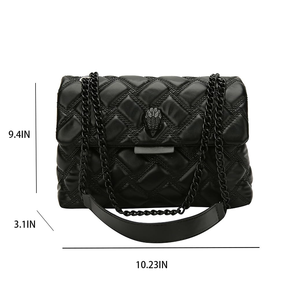 Women's Elegant Quilted Design Cute Shoulder Bag, Fashionable Shoulder Crossbody Chain Women's Bag for Women & Girls