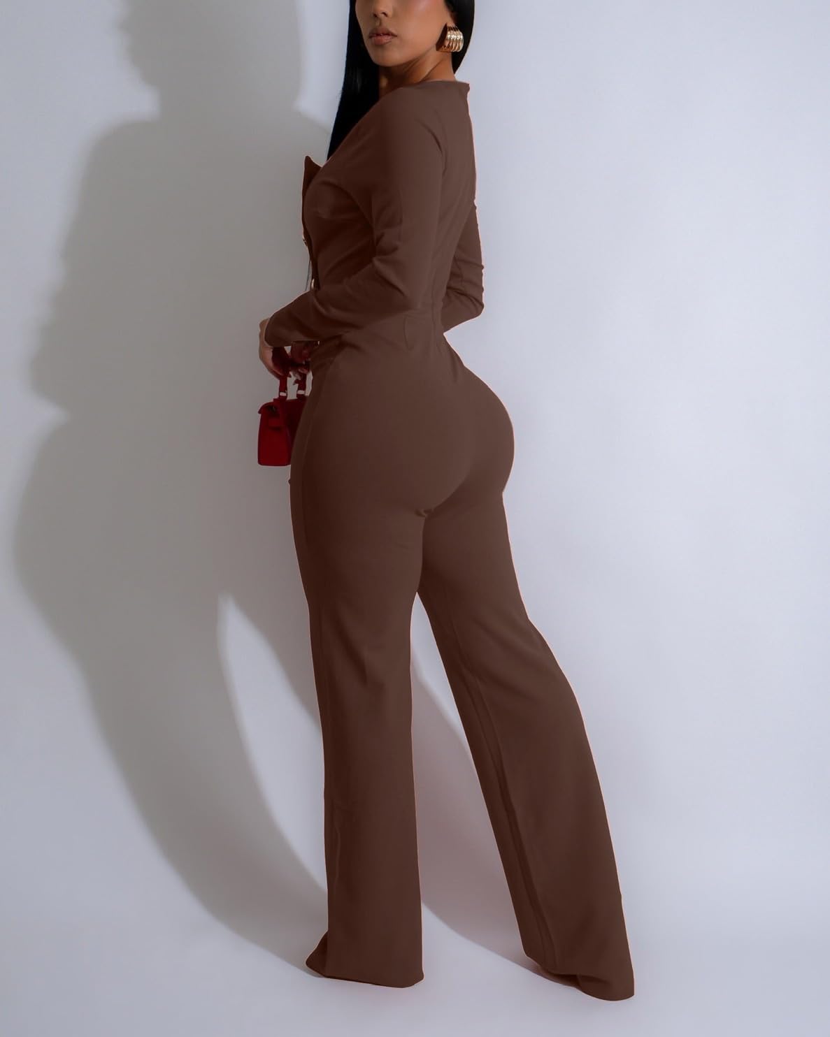 Elegant Jumpsuit for Women Dressy Sexy Plus Size Wide Leg Pant Suit One Piece Party Outfits