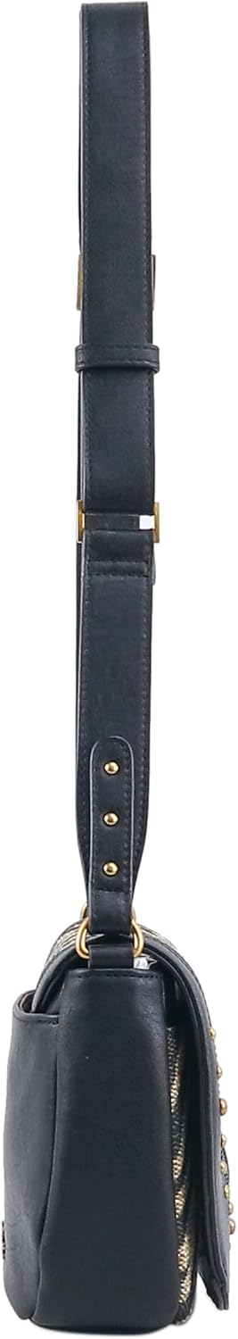Jessica Simpson Women's Walton Saddle Crossbody Bag, Stylish Purse with Adjustable Strap & Pockets