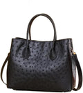 Exotic Ostrich Skin Pattern Lady Black Purse Authentic Ostrich Leather Printed Women's Shoulder Bag Female White Handbag | Women Shoulder Bag