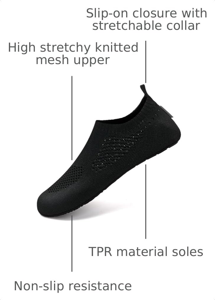 WateLves Womens Barefoot Water Shoes Travel House Slippers for Indoor and Outdoor Aqua Socks for Beach Swim Surf Yoga Dancing Camping Must Haves