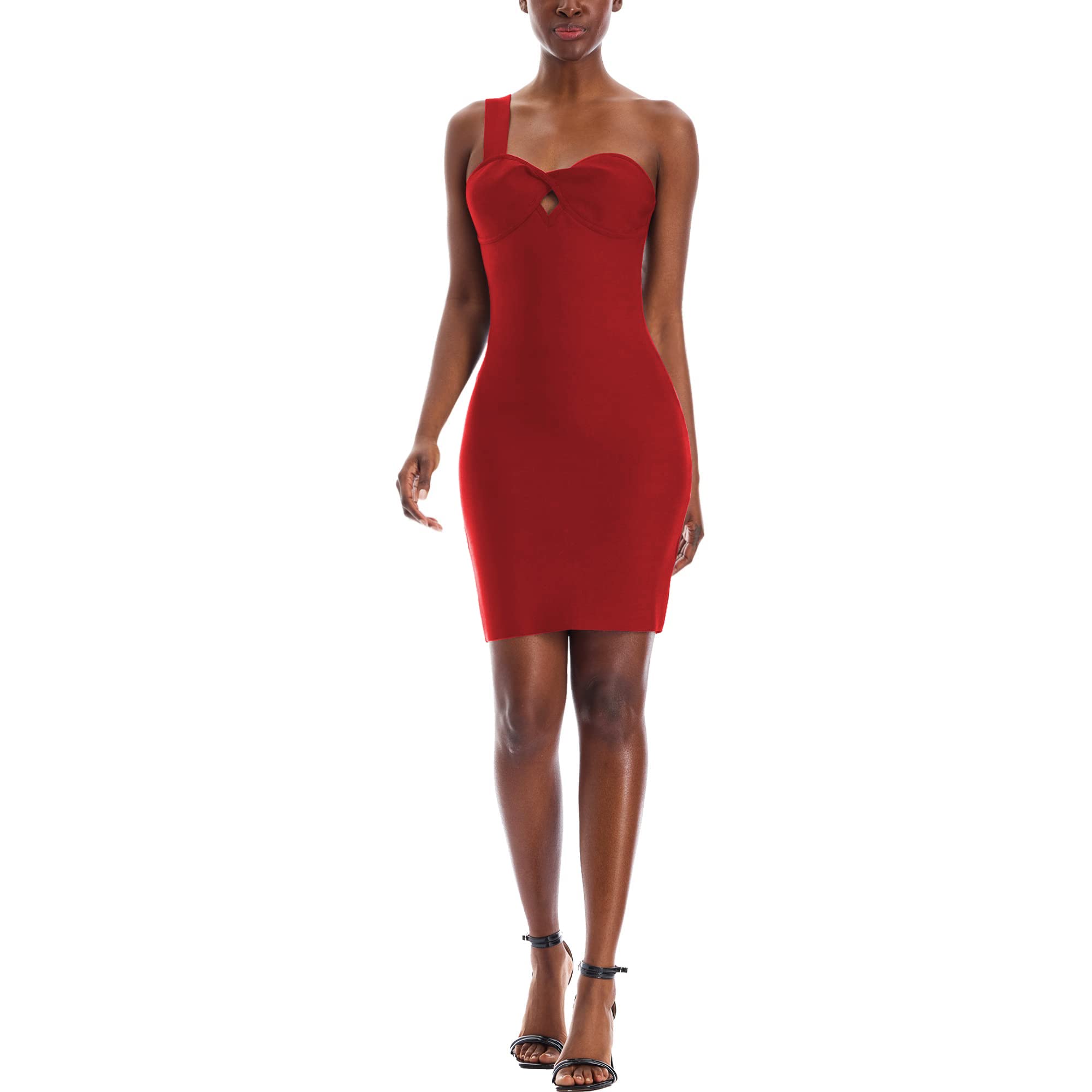 Hybrid & Company Women's Elegant Bandage Dress | Stretch fabric, flattering bodycon fit, elegant silhouette, suitable for cocktail parties, events, and special occasions